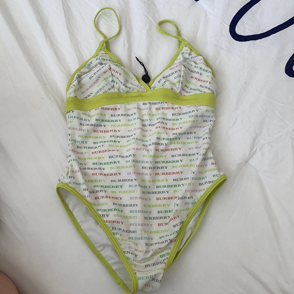 Multicolor Burberry Logo One Piece